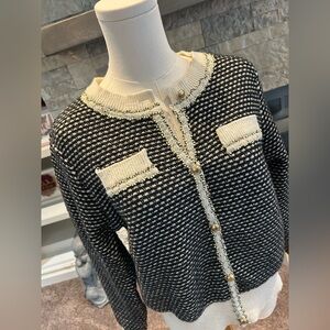 Black and White Cardigan